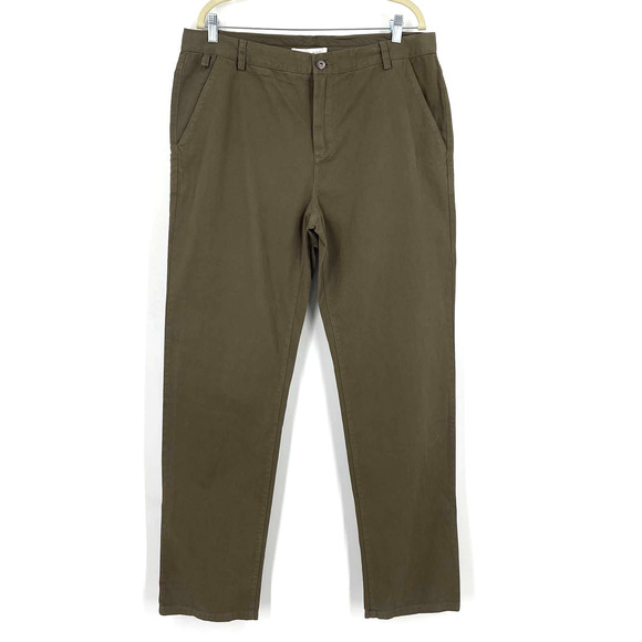 Everlane Cotton Chino Trouser Pants Green Women's Size 36 NWOT - Picture 1 of 5